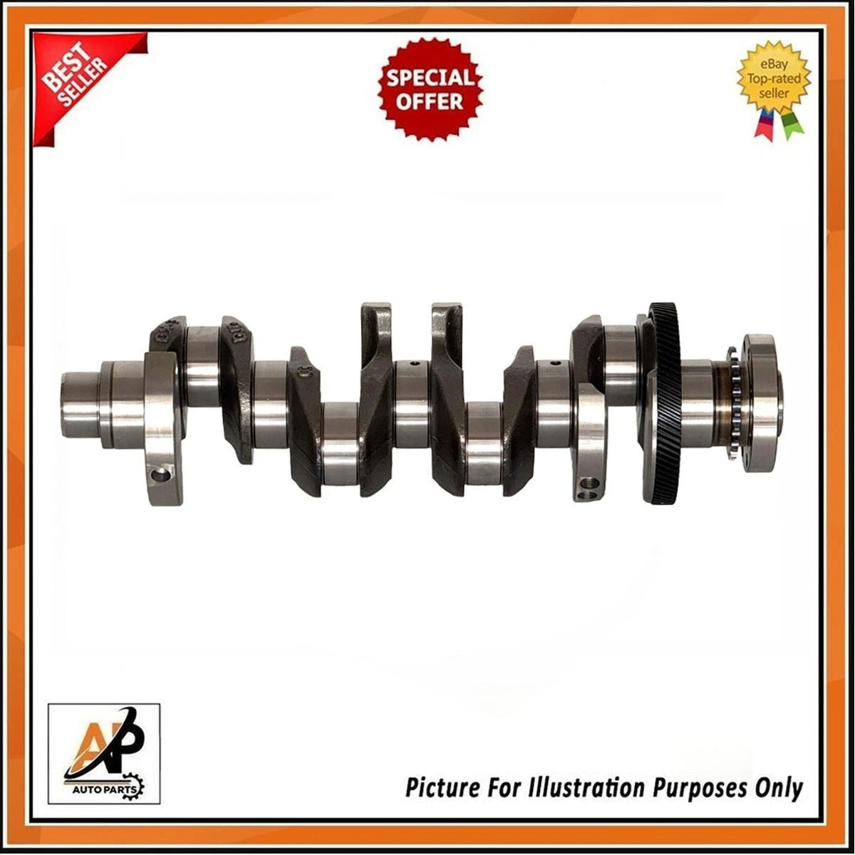Forged Crankshaft with Main Bearings for Land Rover Jaguar 2.0 Diesel (2011–2018)