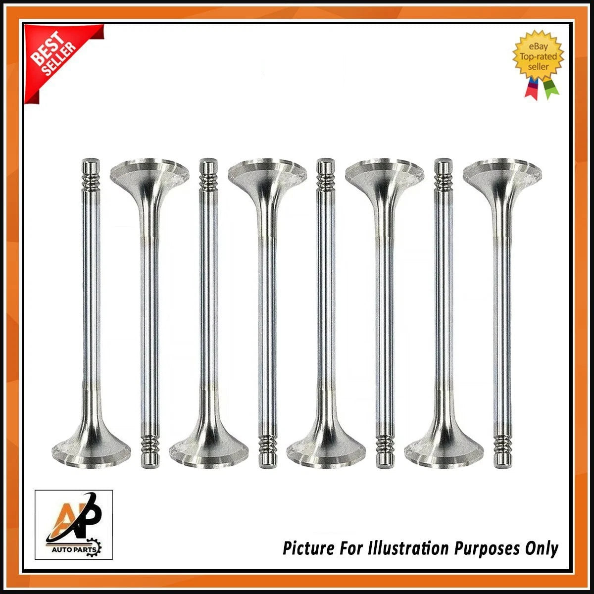 Engine Inlet Exhaust Valves Set 8PCS Replacement for Peugeot Boxer (2006–2024)