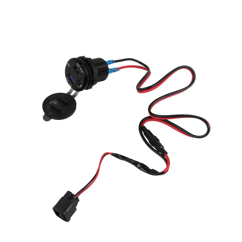 Dual USB 3.0 Fast Charger Socket Power Outlet Adapter for Honda XL750 Transalp