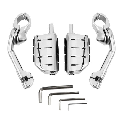 1-1/4" Chrome Footpeg Footrest Mount for Harley Touring Engine Guard