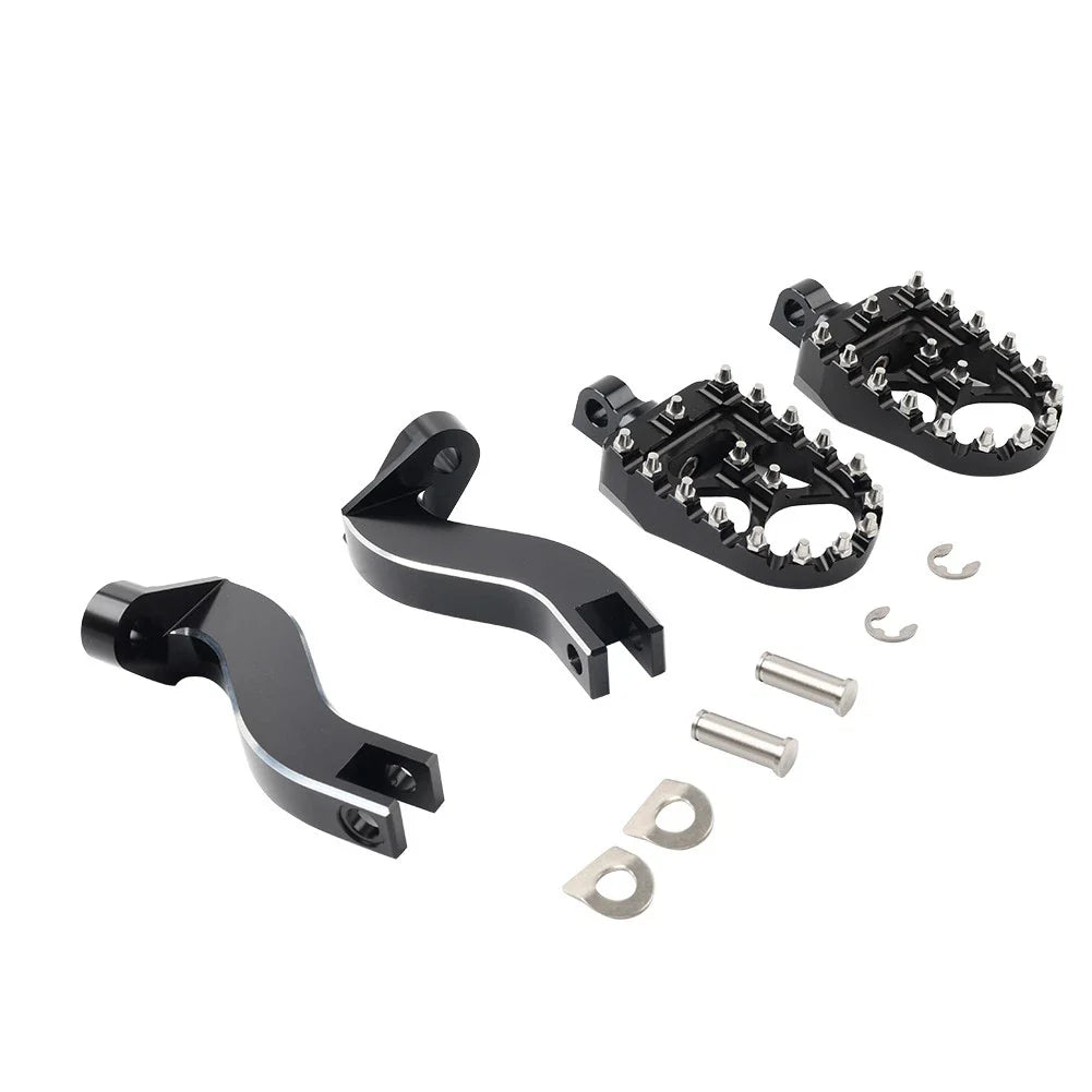 Black Rear Passenger Pedals Mount Kit for Harley Touring Electra Glide (1993-2024)