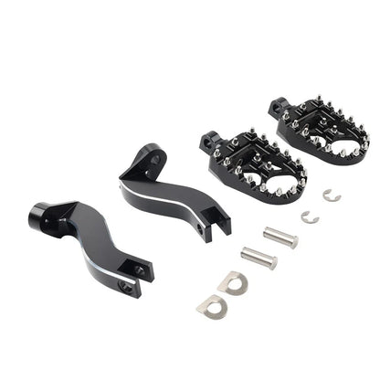 Black Rear Passenger Pedals Mount Kit for Harley Touring Electra Glide (1993-2024)