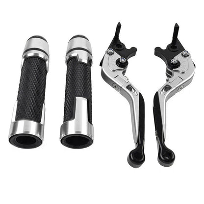 Silver Extendable Brake Clutch Levers Grip Set for Speed Twin (2019-2023)
