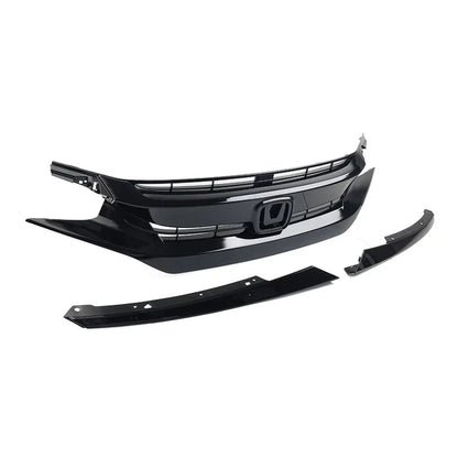 Front Upper Bumper Mesh Grille for Honda Civic Coupe Sedan (2016-2018)