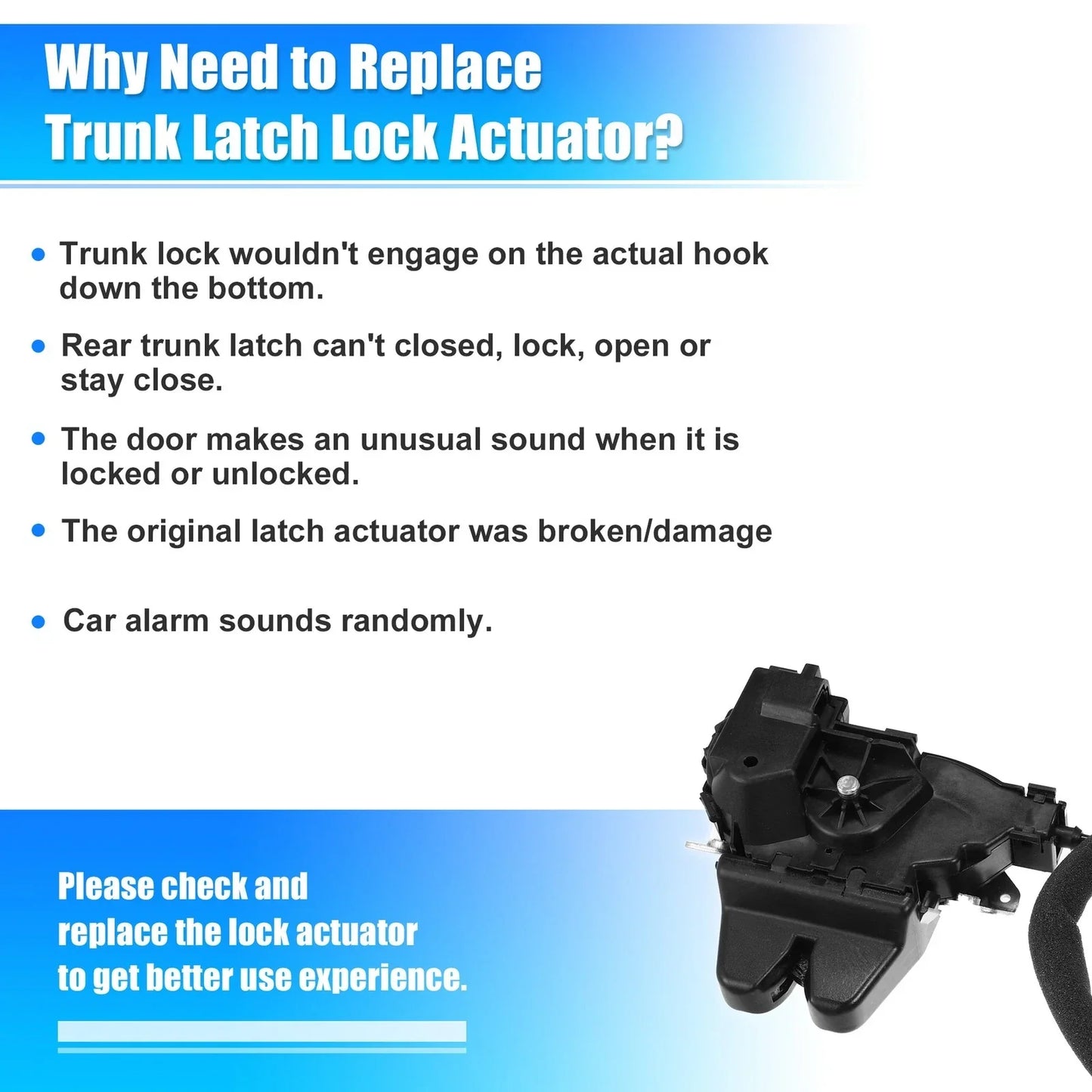 Rear Trunk Tailgate Lock Actuator for Mercedes-Benz C63 AMG (2008-2015)