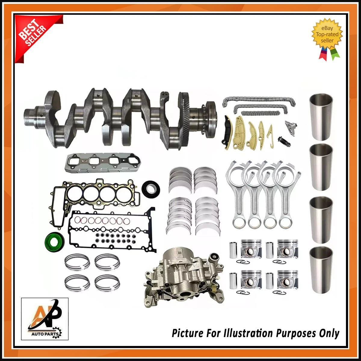 Crankshaft for Land Rover Discovery 2.0D (1999–2004) with Engine Rebuild Kit
