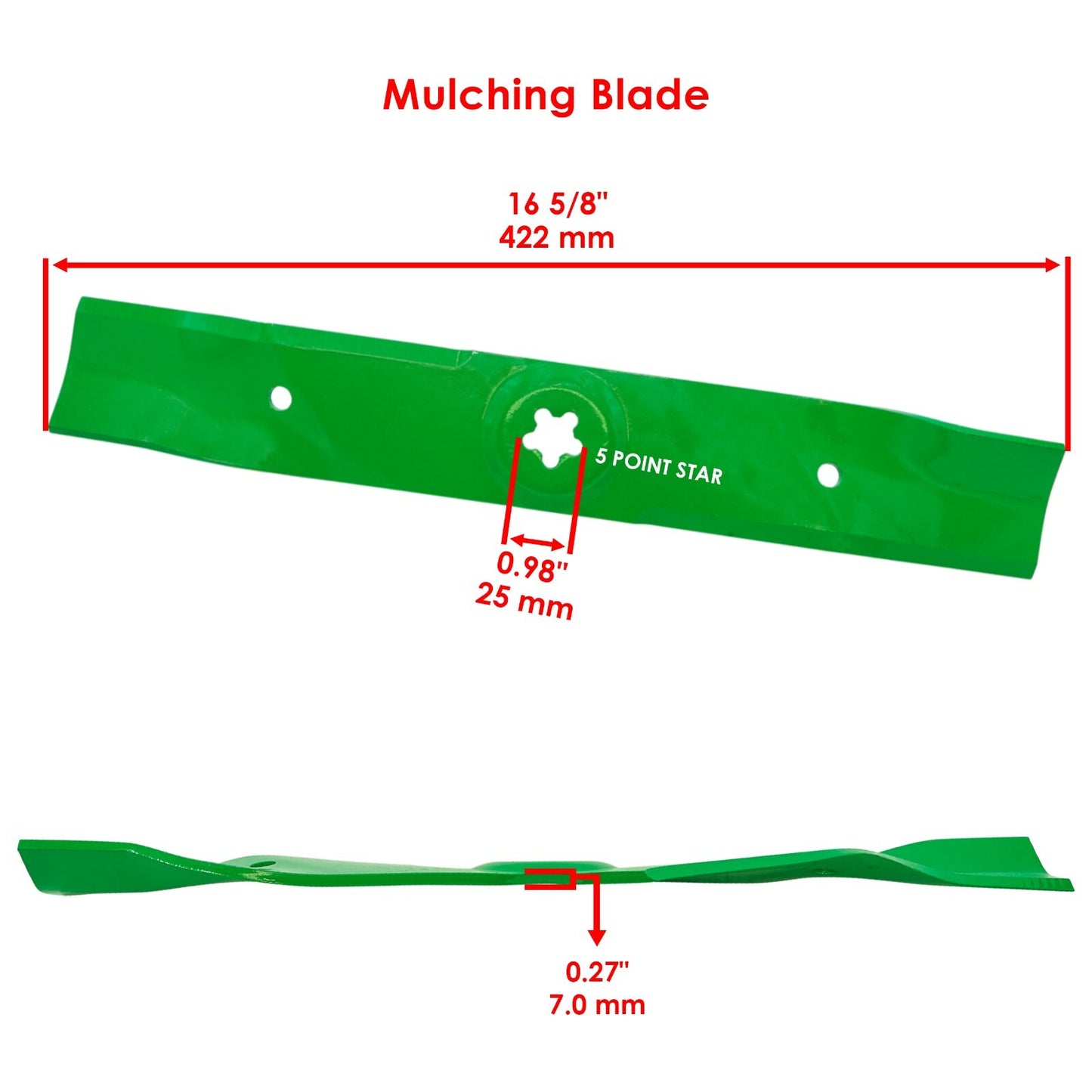 Deck Blade with Bolts 48 Inch Replacement for Husqvarna Dixon Poulan (1990–2019)