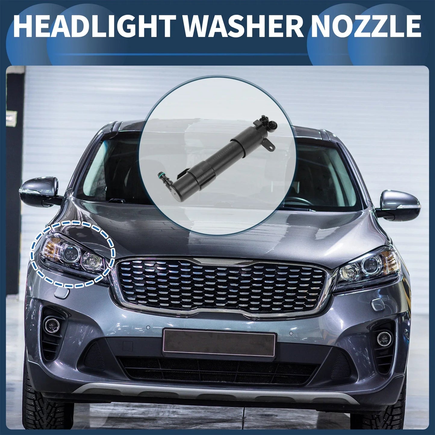 Front Passenger Headlight Washer Nozzle for Mercedes-Benz E550 (2007-2009)