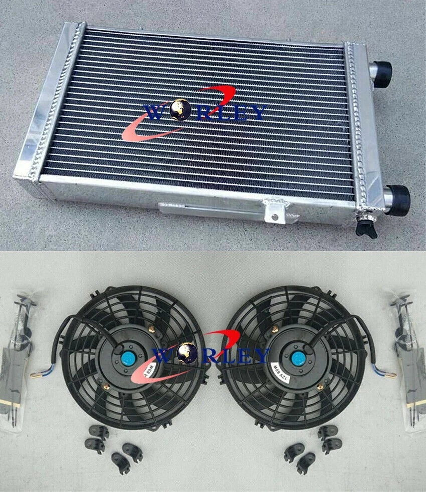 3 Row Aluminum Radiator + Fans for Lotus Europa Coupe (1966-1976)