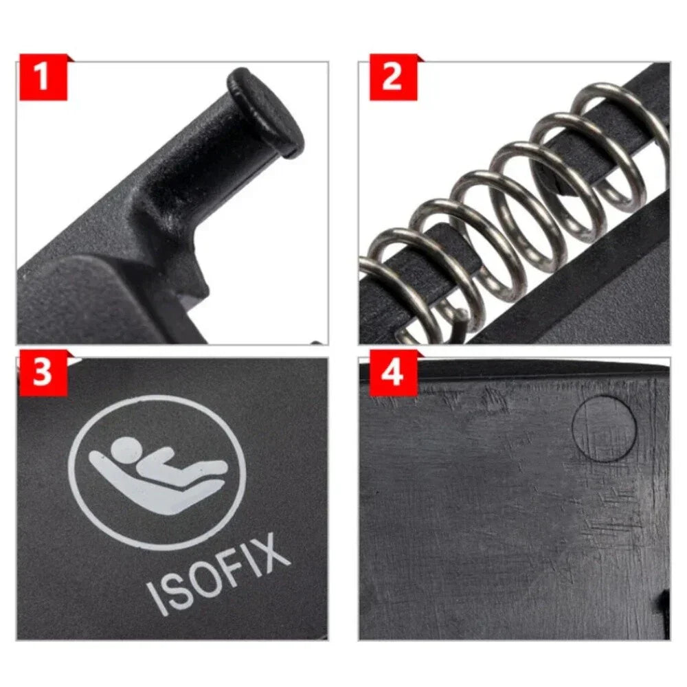 Black Rear Child Seat Hook Anchor Isofix Cover for BMW F97 X3M F98 X4M (2018-2023)