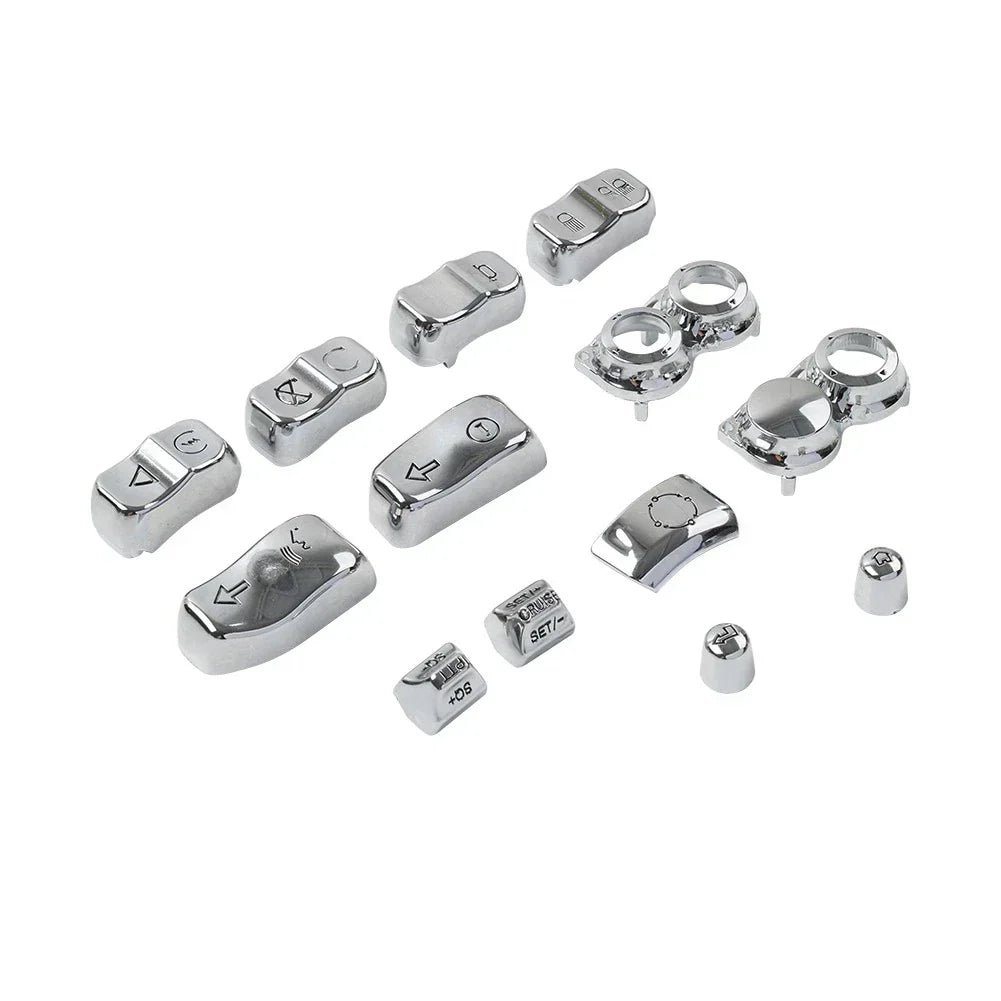 Hand Control Switch Housing Button Cap Chrome for Harley Road Electra (2009-2023)