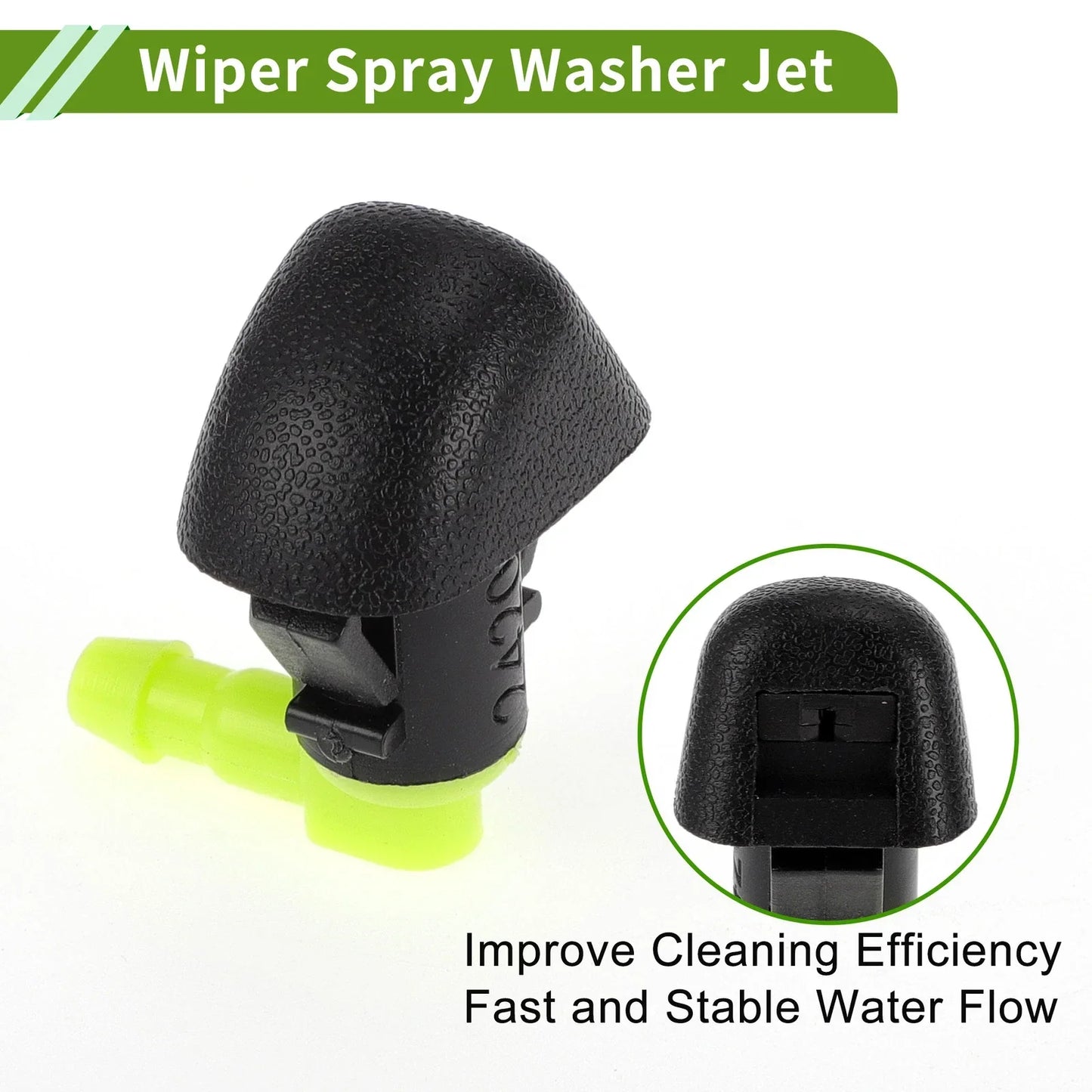 Windshield Washer Nozzle & 2 x Hose Connectors for Honda (2011-2017)