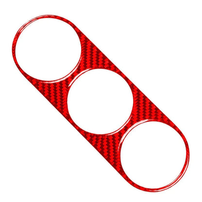 Red Carbon Fiber Air Conditioning Switch Panel Cover for Dodge Challenger (08-14)