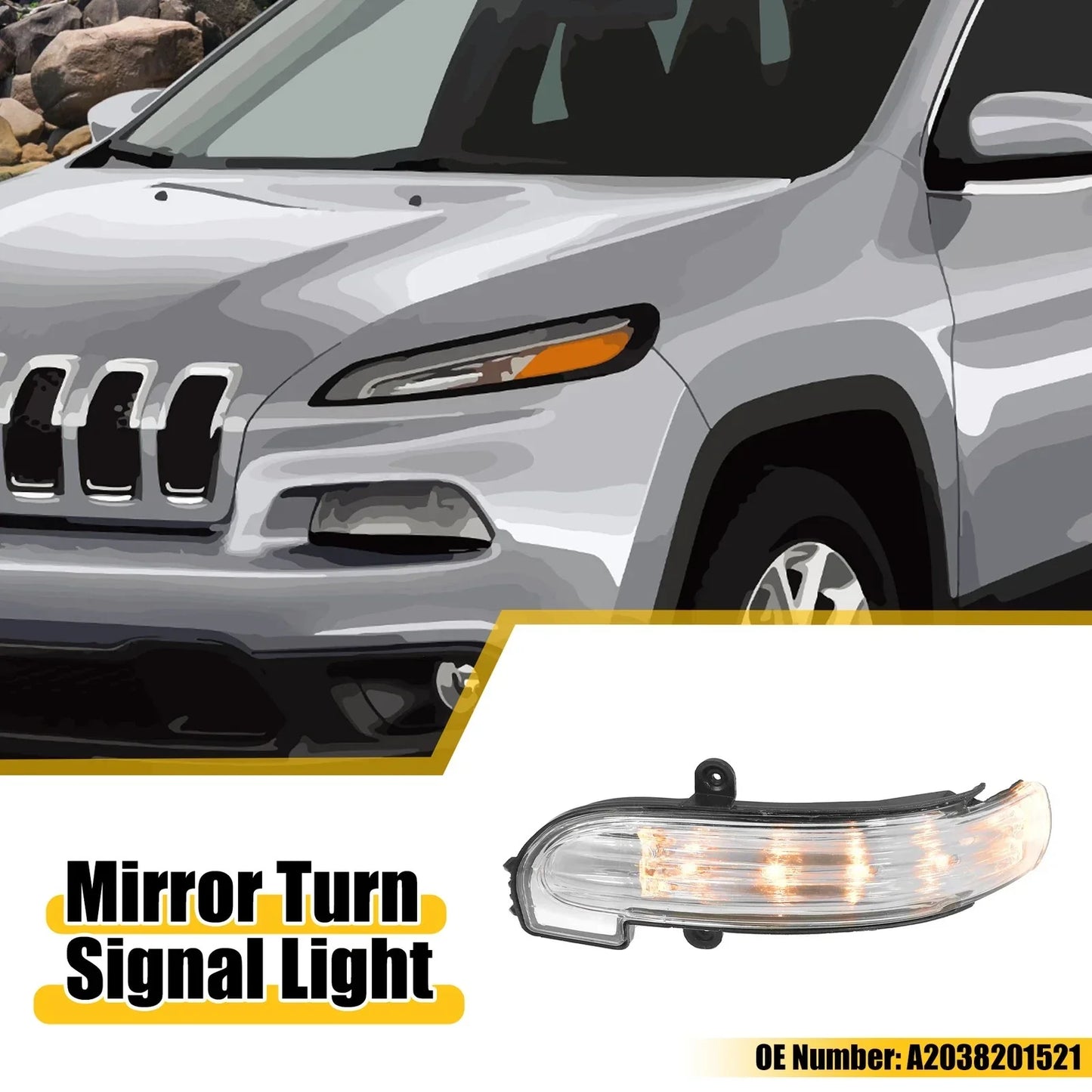 Left Rearview Mirror LED Turn Signal Light for Mercedes-Benz (2003-2009)