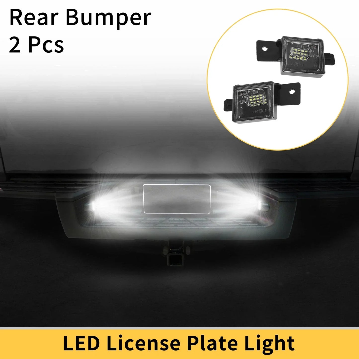 2 x License Plate Light Tag Lamps for Chevrolet Silverado