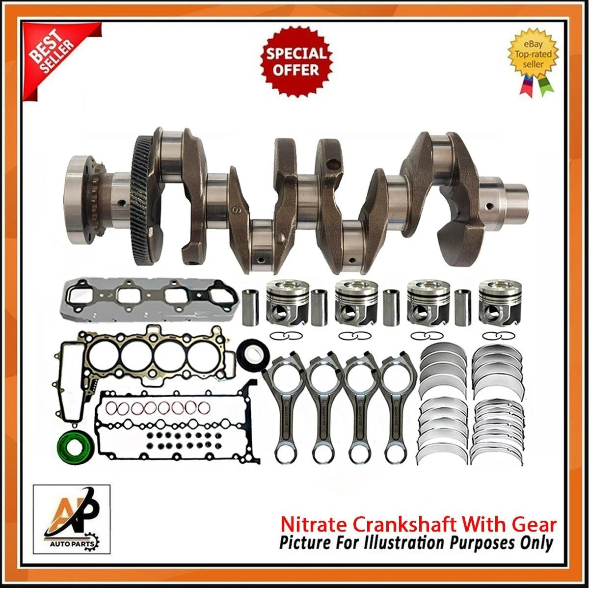 Crankshaft Heavy Duty with Engine Rebuild Kit for Land Rover Discovery (2011–2016)