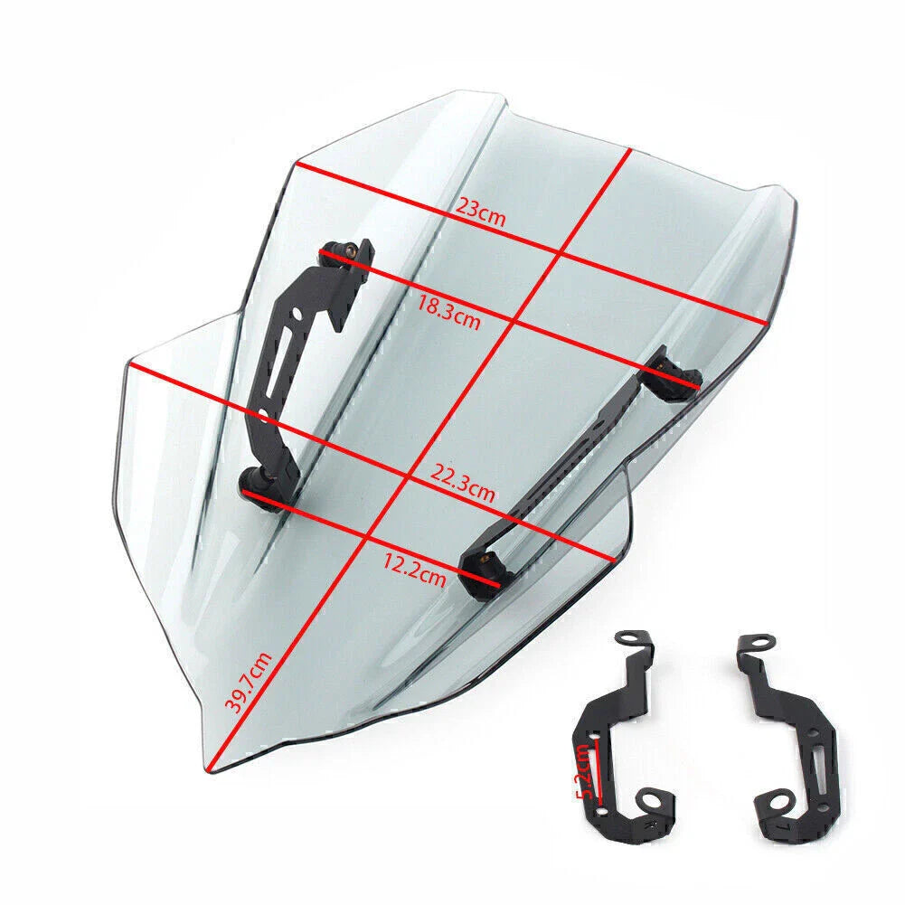 ABS Windscreen Windshield with Bracket for Kawasaki Z400 (2019-2020)
