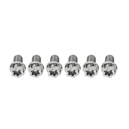 6pcs M8x15mm Titanium Torx Head Flange Bolts for Motorcycle Bike