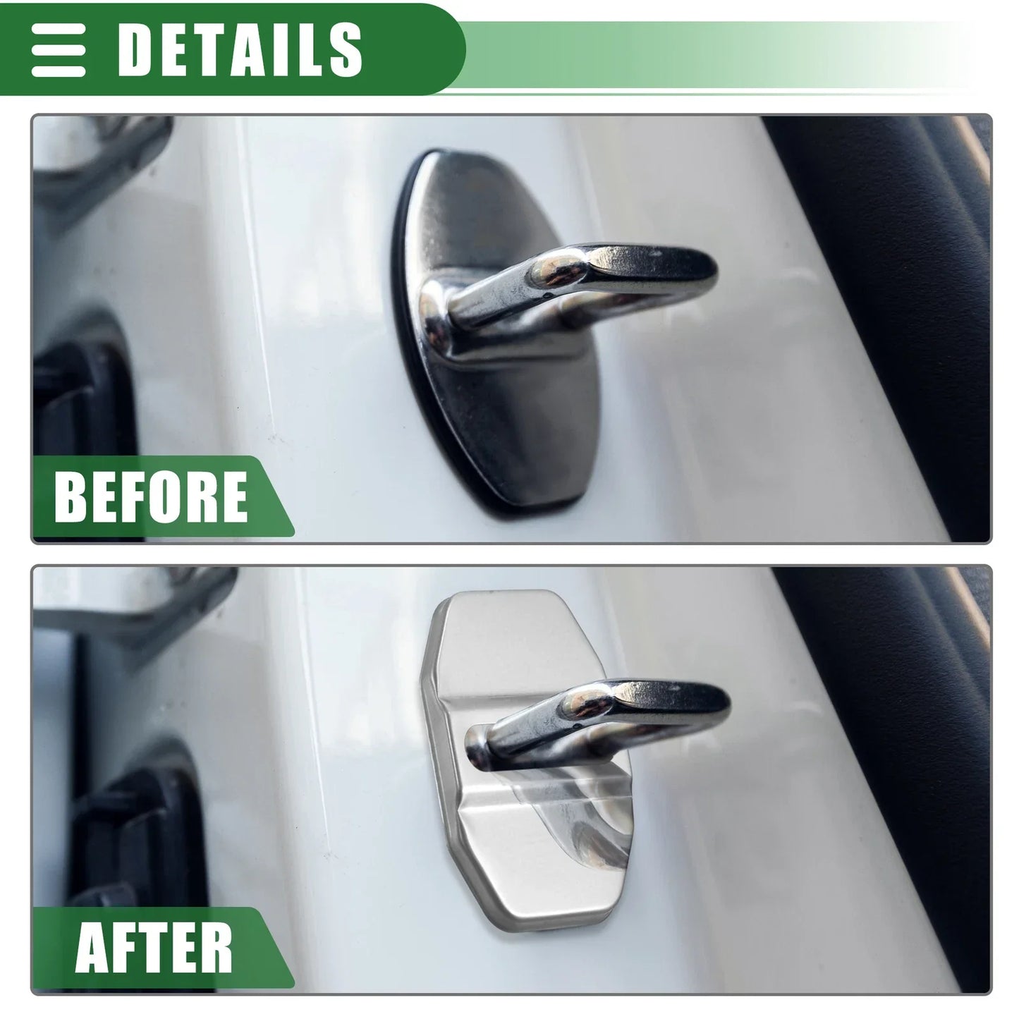 4 x Car Door Latch Lock Covers for Mercedes-Benz AMG GLC (2016-2023)