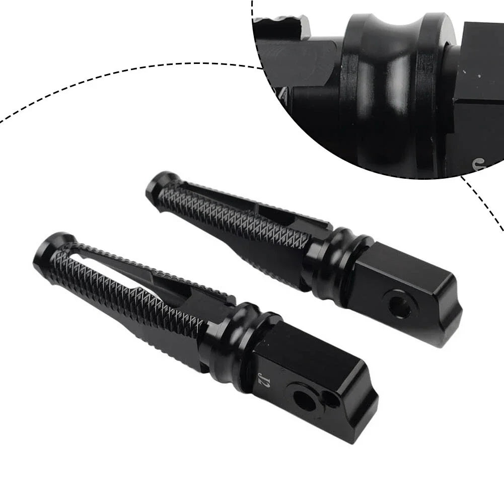 Black Passenger Rear Foot Pegs for Aprilia GPR125 GPR150 (2015-2023)