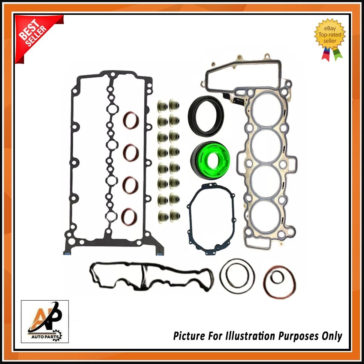 Engine Gasket Set Replacement for Jaguar 2.0 D 204DTD XE XF E-PACE F-PACE (2016–2020)