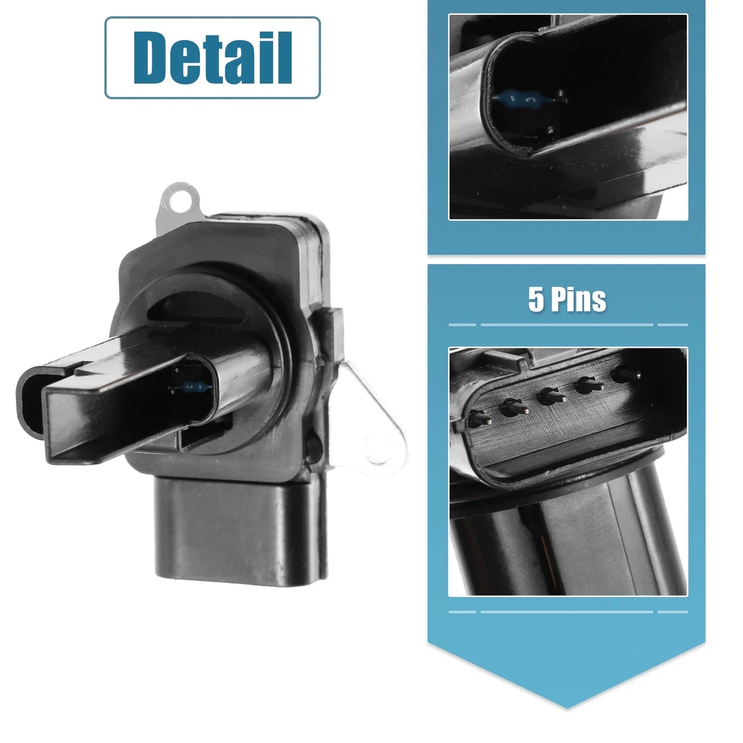 Mass Airflow Sensor for Honda Accord (2008-2012) 5 Pins Black