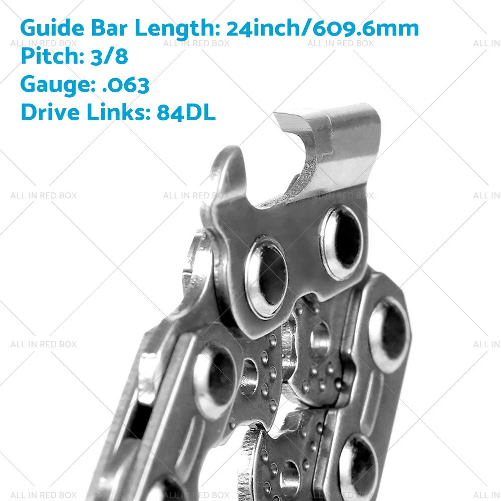 24" 3/8 .063 84DL Carbide Chainsaw Chain for BAUMR-AG SX82 Husqvarna