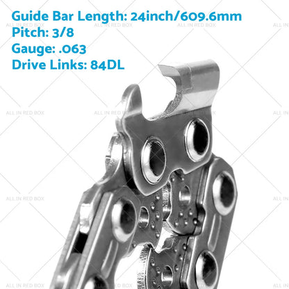 24" 3/8 .063 84DL Carbide Chainsaw Chain for BAUMR-AG SX82 Husqvarna