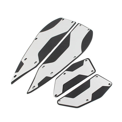 Silver Aluminum Floorboard Foot Pedals for Yamaha XMAX 250 300 400 (2017-2023)