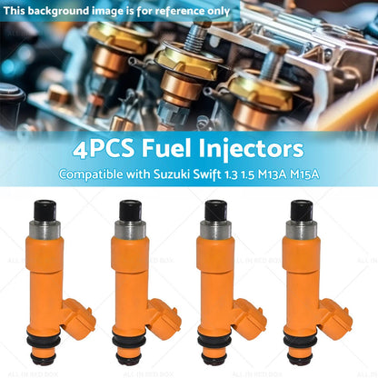 4 x Fuel Injectors for Suzuki Swift 1.3 1.5 M13A M15A (2005-2016)