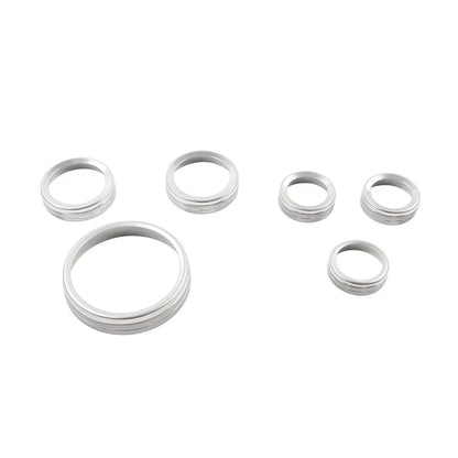 Silver AC Stereo Tune Knob Headlight Switch Covers for Ford Bronco (2021-2022)
