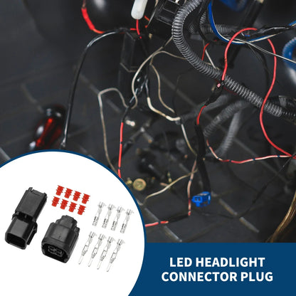 4 Pin LED Headlight Connector Plug for Honda - 1 Set