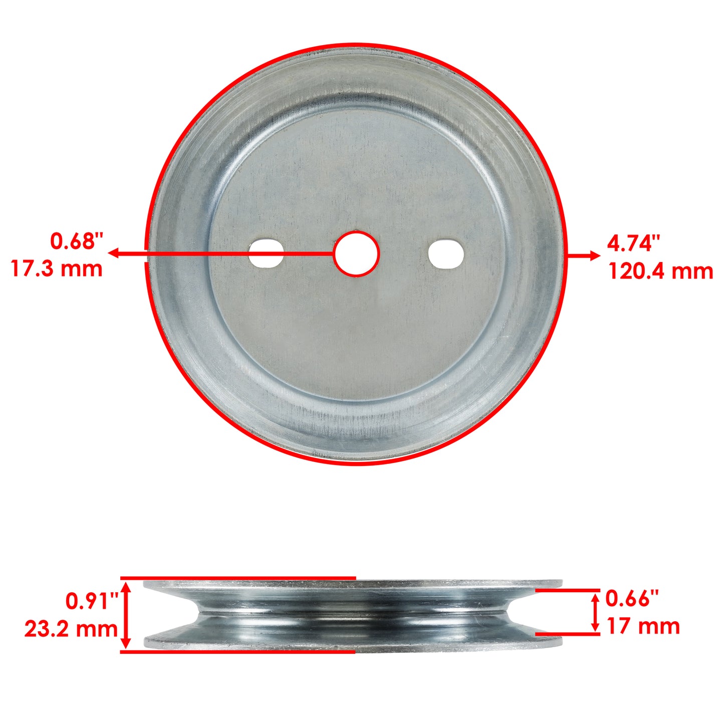 Caltric Drive Pulley Sheave Replacement for John Deere X754 X758 (2006–2019)