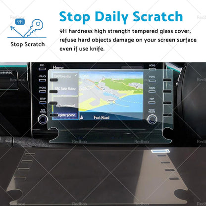 8in Tempered Glass Touchscreen Protector for Toyota HiLux (2021-2022)