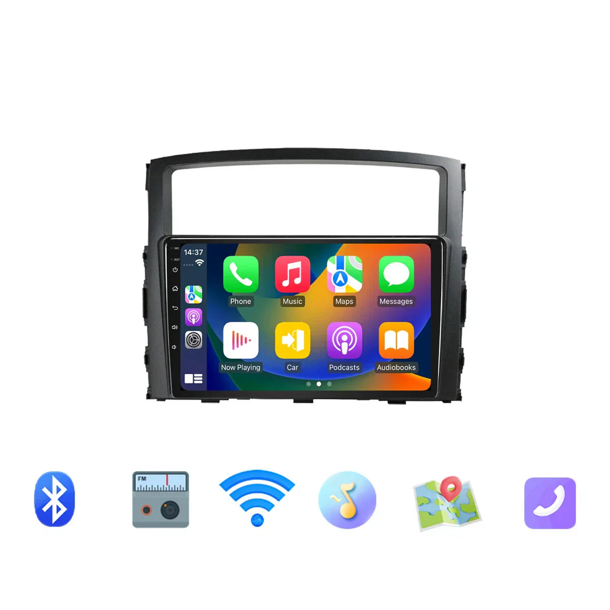 6-64GB Apple CarPlay Android Auto Stereo for Mitsubishi Pajero (2006-2016)