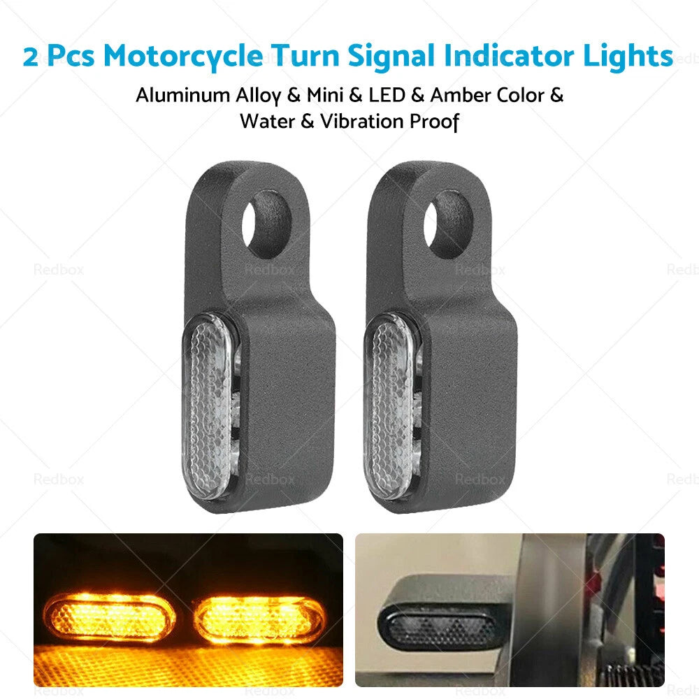 Mini LED Motorcycle Turn Signal Indicator Amber Light