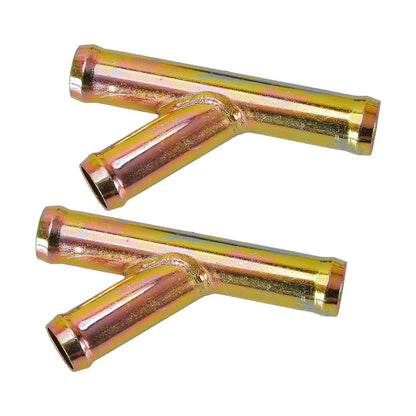 5 x 3/4" Heater Hose Fitting Straight Y Wye Coolant Pipe Connector for A7