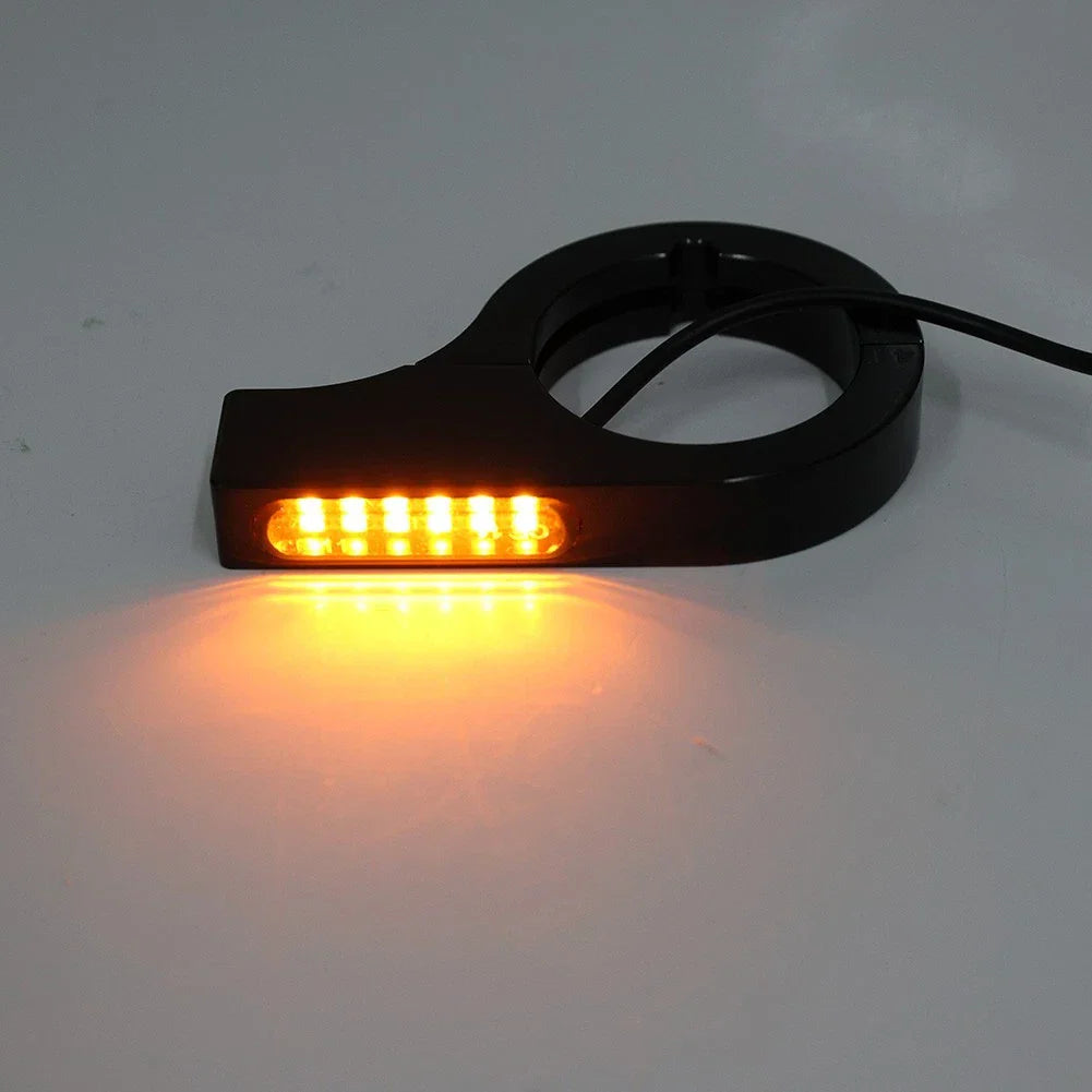 46-50MM LED Turn Signal Light Indicator Amber for Harley Touring Dyna (2006-2023)