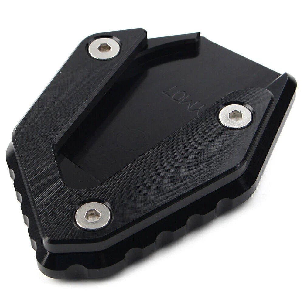 Black Kickstand Side Stand Enlarger Foot Plate for Yamaha MT-07 FZ-07 (14-21)
