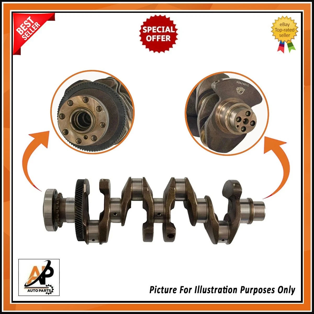 Crankshaft with Gear Replacement for Land Rover Jaguar AJ200 204DTD (2013–2019)