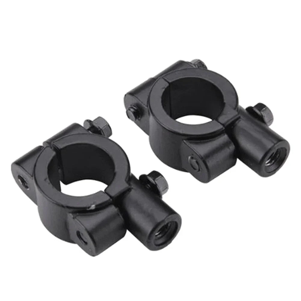 22MM M8 Handlebar Mirror Mount Holder Clamp for Motorcycle Black
