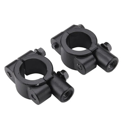 22MM M8 Handlebar Mirror Mount Holder Clamp for Motorcycle Black