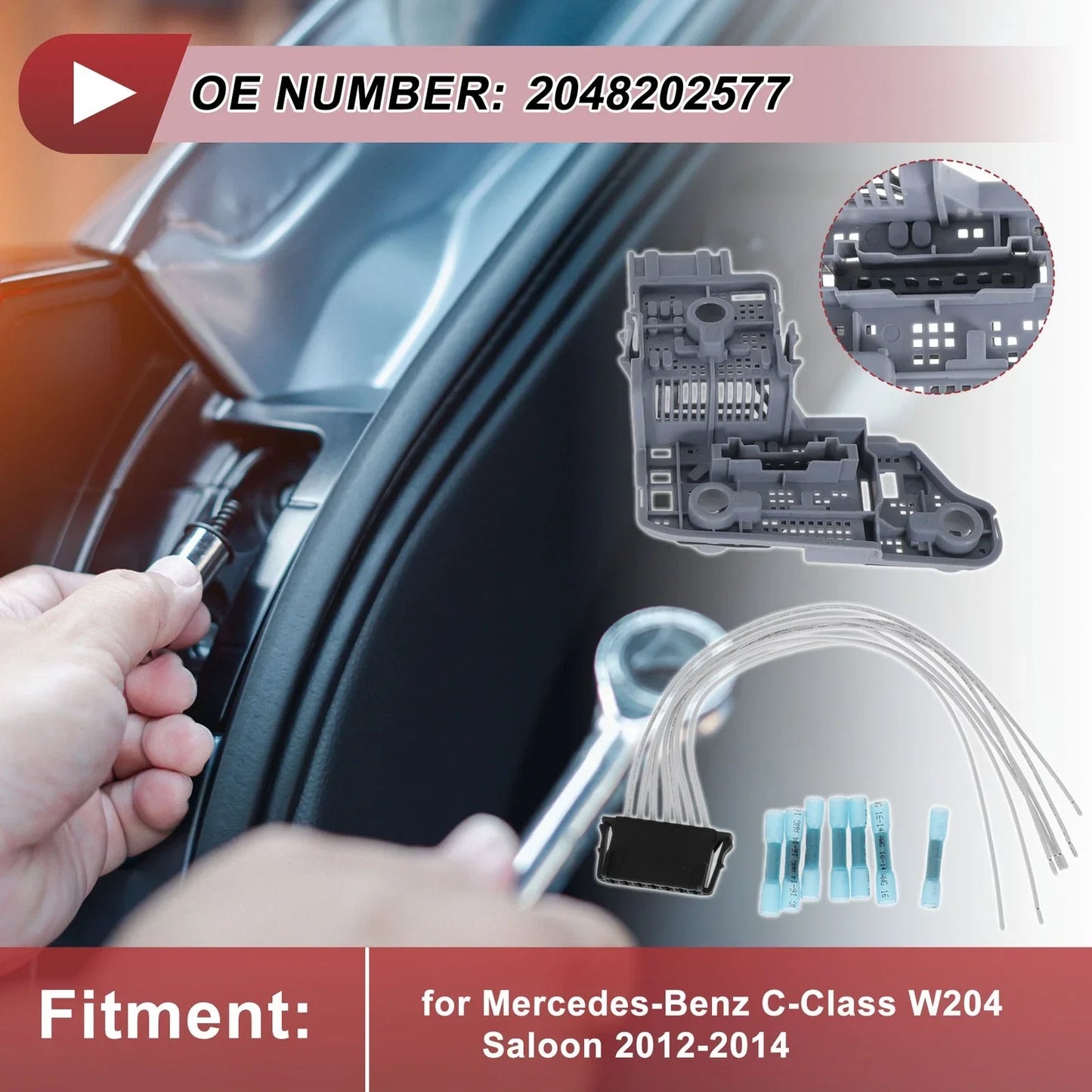 Right Tail Light Socket Wiring for Mercedes-Benz C-Class W204 (2007-2014)