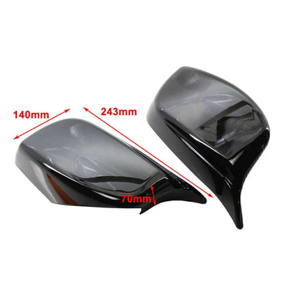 ABS Glossy Black Rear View Mirror Covers for BMW E60 E61 (2004-2007)