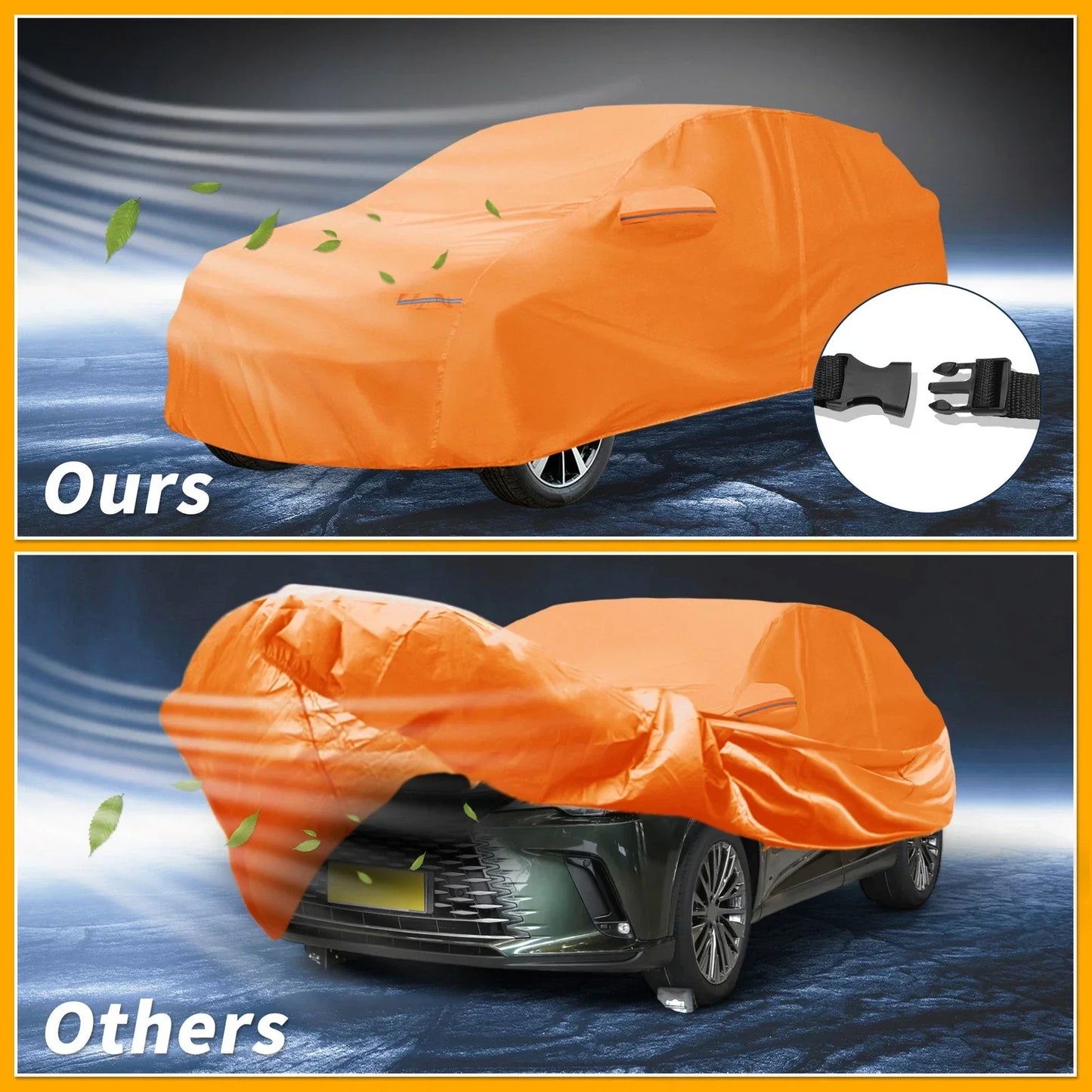 Waterproof All Weather Car Cover for Lexus RX (2016-2023) - Orange 210D-PU