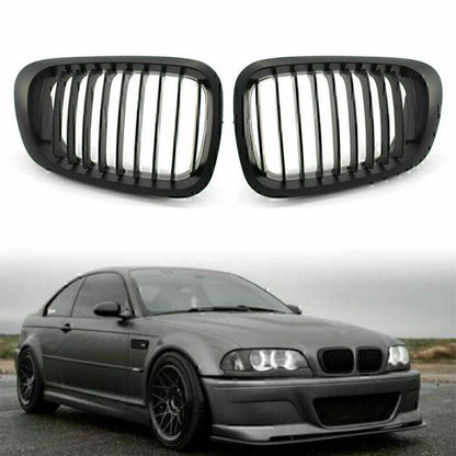 ABS Front Kidney Bumper Grille for BMW 3 Series E46 Coupe/Cabrio (2000-2006)