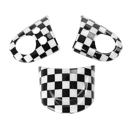 3 x Steering Wheel Cover Trim for Mini Cooper R55 R56 (2007-2020) Black