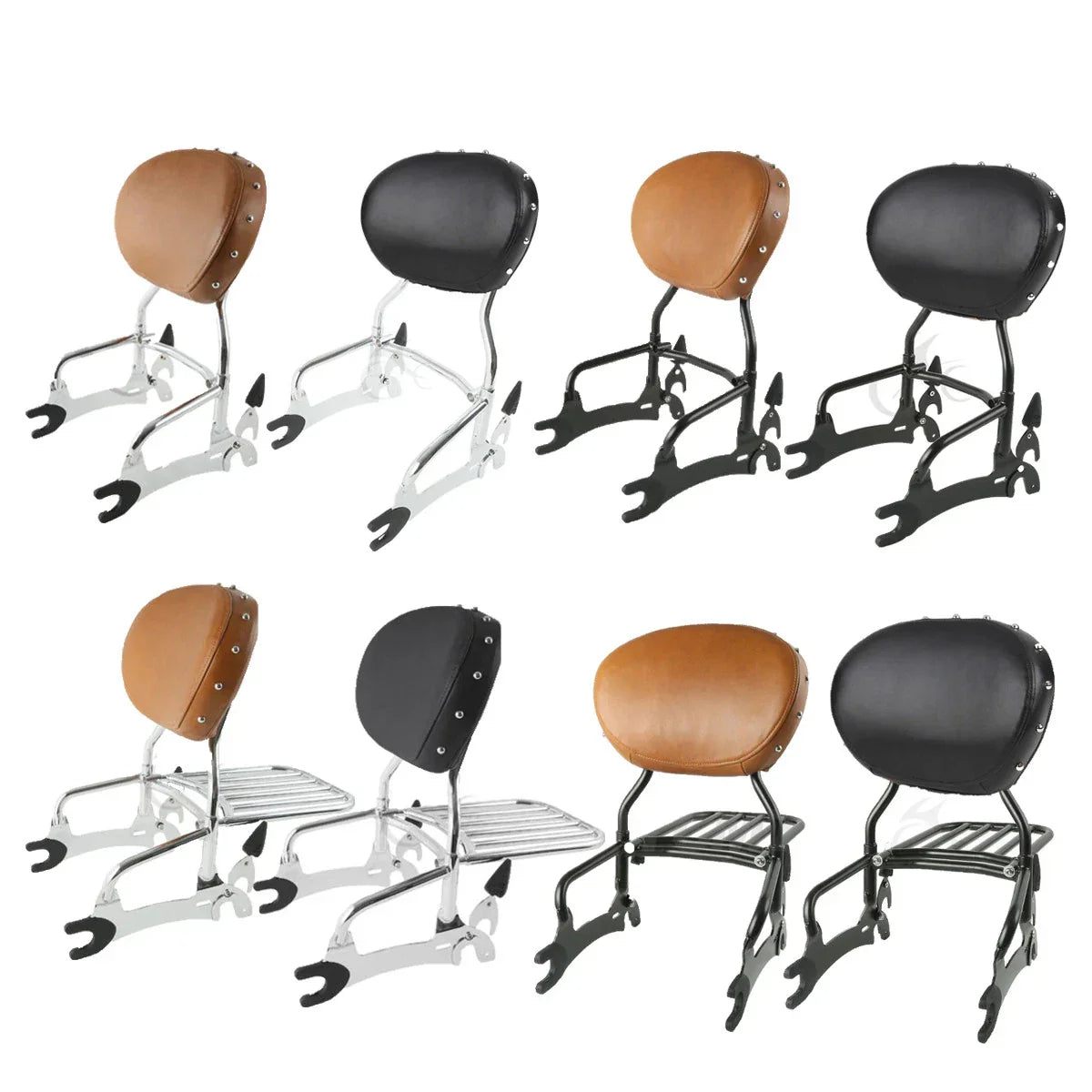 Sissy Bar Backrest Pad Luggage Rack for Indian Chief Vintage Classic (2014-2023)