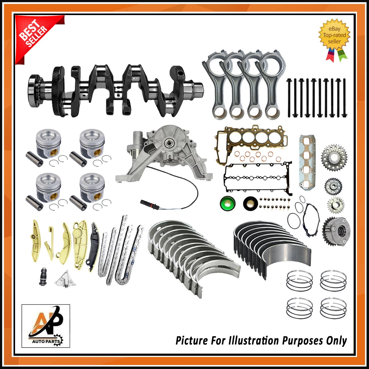 Forged Crankshaft Engine Rebuild Kit for Land Rover 2.0 Diesel (204DTD) (2010–2020)