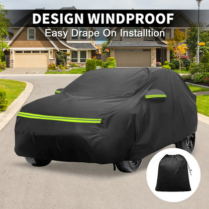 Waterproof 210D-PU Car Cover for Mercedes-Benz GLC 2015-2023 with Zipper